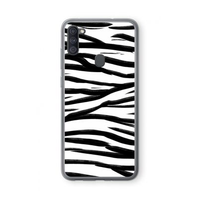 Zebra pattern: Samsung Galaxy A11 Transparant Hoesje