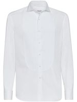 Brunello Cucinelli chemise à plastron plissé - Blanc