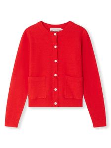 Bonpoint cardigan à logo brodé - Rouge