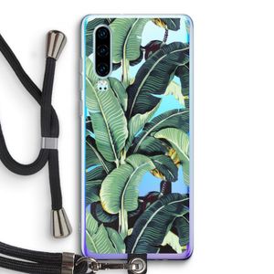 Bananenbladeren: Huawei P30 Transparant Hoesje met koord