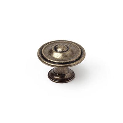Deurknop Rei Metaal Versleten Ø 35 x 26 mm Cirkelvormig Verouderde afwerking 4 Onderdelen