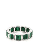 Tom Wood bague Cushion Band sertie de malachite - Vert - thumbnail