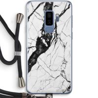Witte marmer 2: Samsung Galaxy S9 Plus Transparant Hoesje met koord