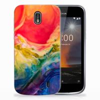 Smartphone hoesje Nokia 1 Watercolor Dark