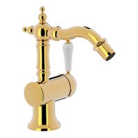 Bidetkraan Tres Clasic | Opbouw | Mengkraan | 1-hendel | Vintage | 24k Goud glans