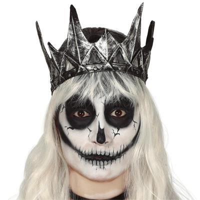 Koning/koninginnen verkleed kroon -zilver - Halloween verkleedaccessoires - dames