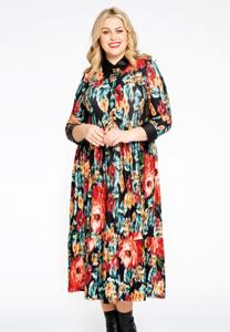 Yoek Jurk met volant BYZANTINE | Zwart | Maat 46/48