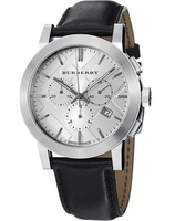 Horlogeband Burberry BU9358 / BU9302 / BU9355 / BU9356 Leder Zwart 22mm