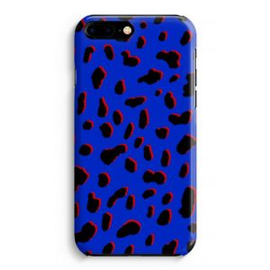 Blue Leopard: Volledig Geprint iPhone 7 Plus Hoesje