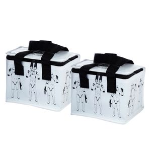 2x Stuks Kleine lunch koeltas - Stormtrooper print - 21 x 16 x 14 cm - 4,7 liter