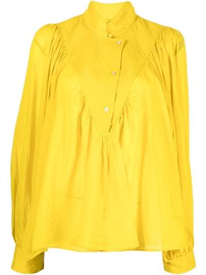 Forte Forte chemise froncée à manches longues - Jaune