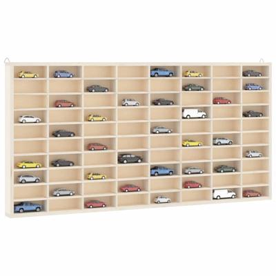 Houten verzamelvitrine met 80 vakken 80x4,5x40,5 cm