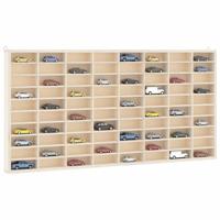 Houten verzamelvitrine met 80 vakken 80x4,5x40,5 cm