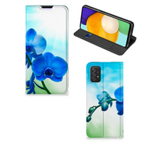 Samsung Galaxy A03s Smart Cover Orchidee Blauw - Cadeau voor je Moeder