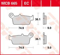 TRW Remblokken, en remschoenen voor de moto, MCB665 Allround organisch