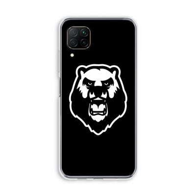 Angry Bear (black): Huawei P40 Lite Transparant Hoesje