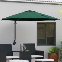 VidaXL Tuinparasol groen 248 x 248 x 148 cm polyester en staal
