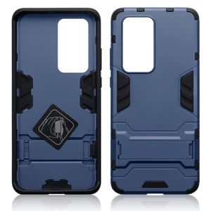 Qubits - Double Armor Layer hoes met stand - Huawei P40 Pro - Blauw