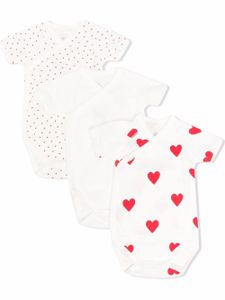 Petit Bateau body à imprimé all-over cœur - Blanc