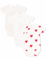 Petit Bateau body à imprimé all-over cœur - Blanc