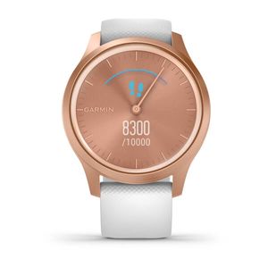 Garmin vivomove Style - Smartwatch met mechanische wijzers en kleurentouchscreen - Rose Goud Wit