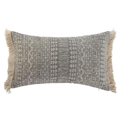 Kussen Home ESPRIT Grijs Natuurlijk Boho 50 x 8 x 30 cm