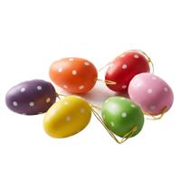 Paaseieren - 12x stuks - multicolor - met stippen - paasversiering - paasdecoratie - pasen