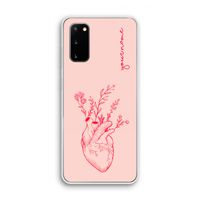 Blooming Heart: Samsung Galaxy S20 Transparant Hoesje