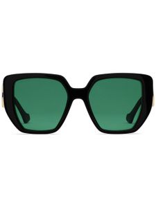 Gucci Eyewear lunettes de soleil Double G à monture oversize - Vert