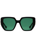 Gucci Eyewear lunettes de soleil Double G à monture oversize - Vert