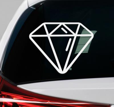 Muurstickers objecten diamant silhouette