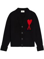 AMI Paris cardigan à logo Ami De Coeur - Noir - thumbnail