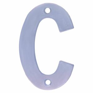 AMIG Huisnummer/letter C - massief Inox RVS - 10cm - incl. bijpassende schroeven - zilver