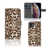 Apple iPhone 11 | Telefoonhoesje | Met pasjeshouder | Leopard