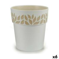 Zelfwaterende bloempot Stefanplast Cloe Wit Plastic 29 x 29 x 29 cm (6 Stuks)