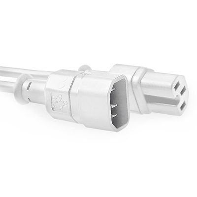 ACT AK5436 Stroomkabel C14/C15 Wit - 1,2 meter