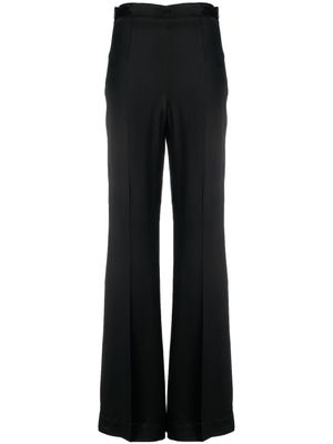 TWINSET pantalon en satin à coupe ample - Noir