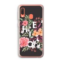 Hello in flowers: Samsung Galaxy A20e Transparant Hoesje