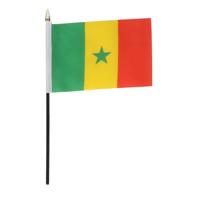 Senegal - mini vlaggetje van 10 x 15 cm op stokje - Landen vlag - H27 cm Senegal - mini vlaggetje van 10 x 15 cm op stokje - Landen vlag - H27 cm