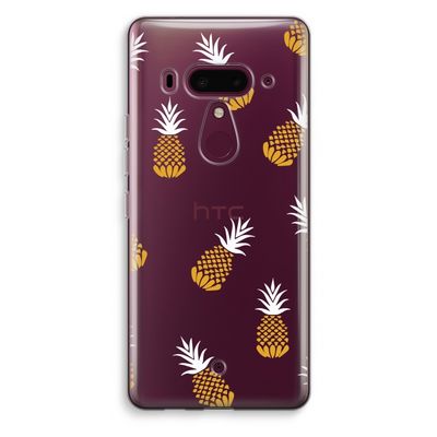 Ananasjes: HTC U12+ Transparant Hoesje