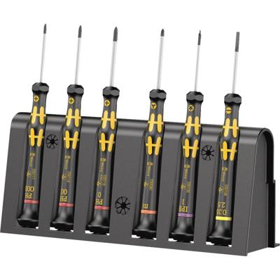Wera 1550/6 ESD Schroevendraaierset ESD 6-delig Plat, Kruiskop Phillips, Torx plus, Microstix