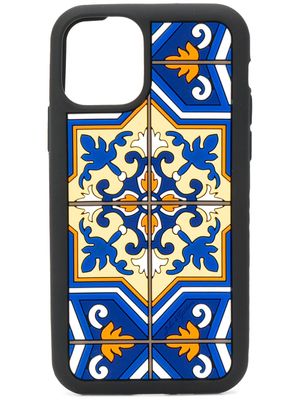 Dolce & Gabbana coque d'Iphone 11 Pro à imprimé carreaux - Noir