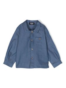 Versace Kids chemise en jean à manches longues - Bleu