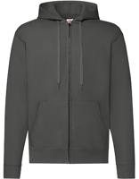 Fruit Of The Loom F401N Classic Hooded Sweat Jacket - Light Graphite (Solid) - XXL