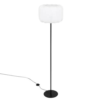 Atmosphera Vloerlamp Tobias - metaal - zwart/wit - H150 cm - Leeslamp - Designlamp - statief lamp