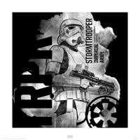 Kunstdruk Star Wars Rogue One Stormtrooper Smoke 40x40cm