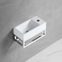 Fonteinset Best Design R-Line Chrome L&R Met Frame en Kraangat Chroom Fonteinset Best Design R-Line Chrome L&R Met Frame en Kraangat Chroom