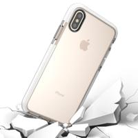 iPhone X modieus transparant schokbestendig beschermend TPU back cover Hoesje (transparant)