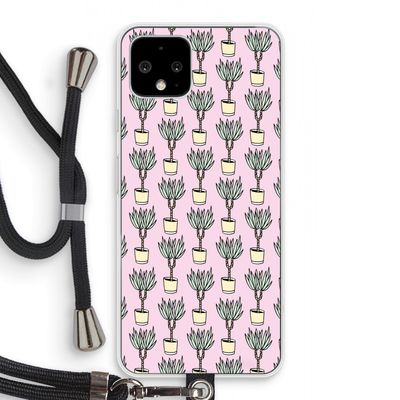 Boompje: Pixel 4 Transparant Hoesje met koord