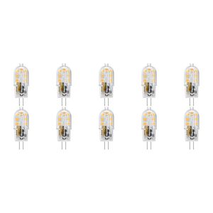 LED Lamp 10 Pack - Velvalux - G4 Fitting - Dimbaar - 2W - Warm Wit 3000K - Transparant - 12V Steeklamp | Vervangt 20W